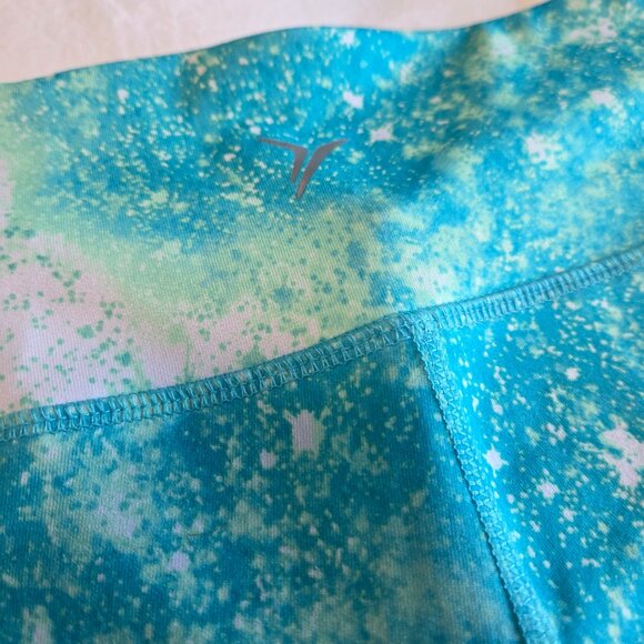 Old Navy Turquoise Splatter Leggings - Picture 8 of 10